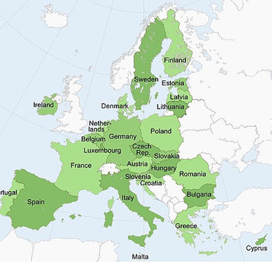 Mapa členských států Evropské unie
